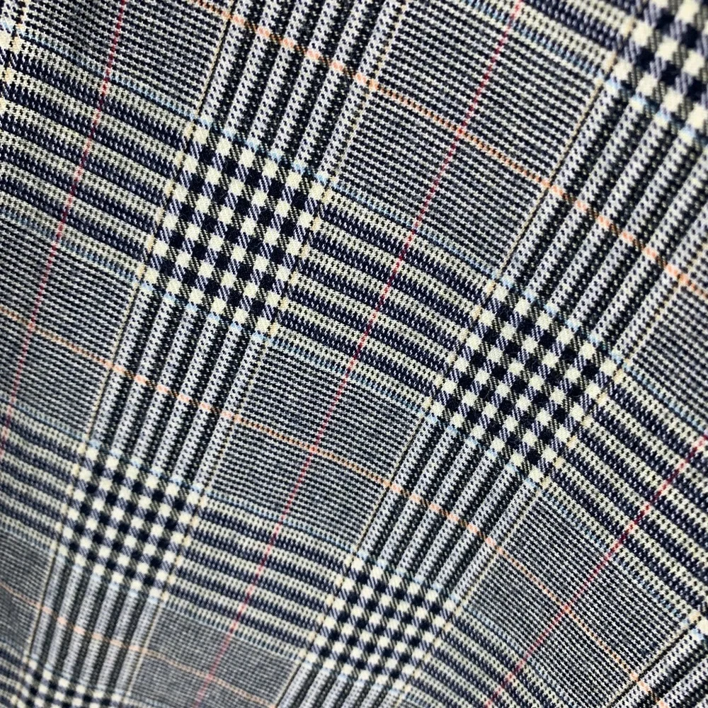 Viyella London Flannel Button Down Shirt Lg Houndstooth Plaid Cotton Wool - Picture 8 of 10